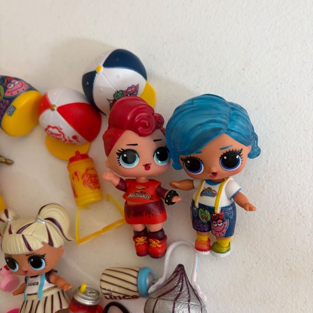 LOL Dolls Mini Sweets Food Collab Doll Lot of 4 With Accessories MGA - Picture 2 of 7